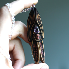 Load image into Gallery viewer, Bat Pendant with Amethyst

