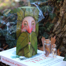 Load image into Gallery viewer, Leafy Incense Spirit - Wood Spirit 6x4 in.
