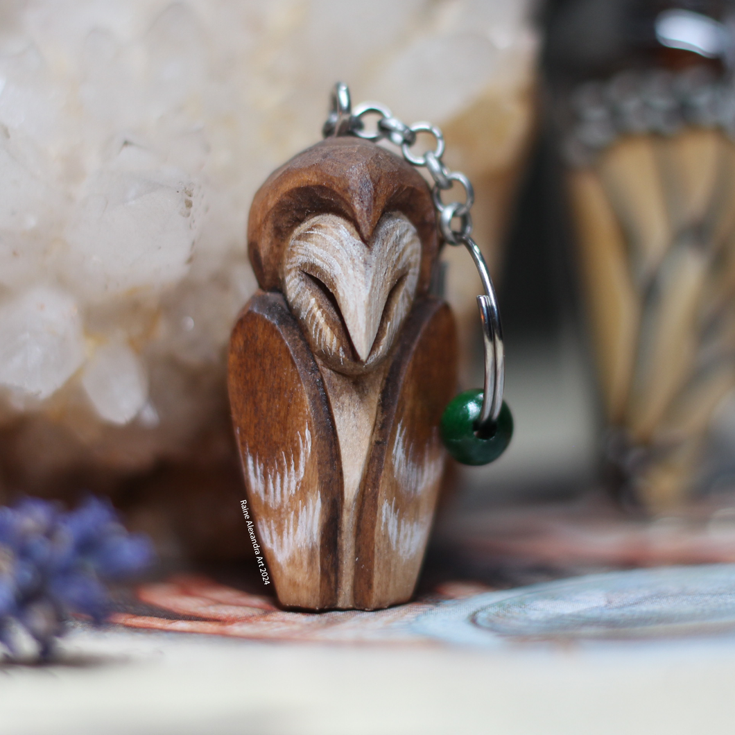 Made to Order Barn Owl Keychain