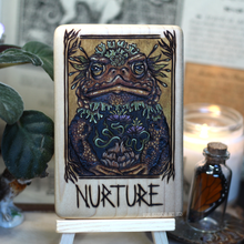 Load image into Gallery viewer, PREORDER One MYSTERY Card - Wood Burned Card with Description and Mini Easel
