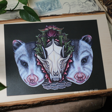 Load image into Gallery viewer, Together in Metamorphosis Opossums 10x8 print
